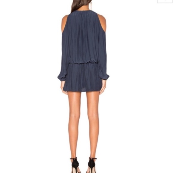 Ramy Brook Lauren Cold Shoulder Dress in Navy. Size XS. - Picture 3 of 9